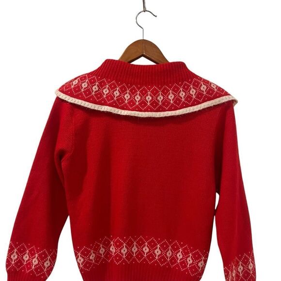 Kerry Teen Orlon simpsons Sears vintage red sweater - Picture 6 of 7